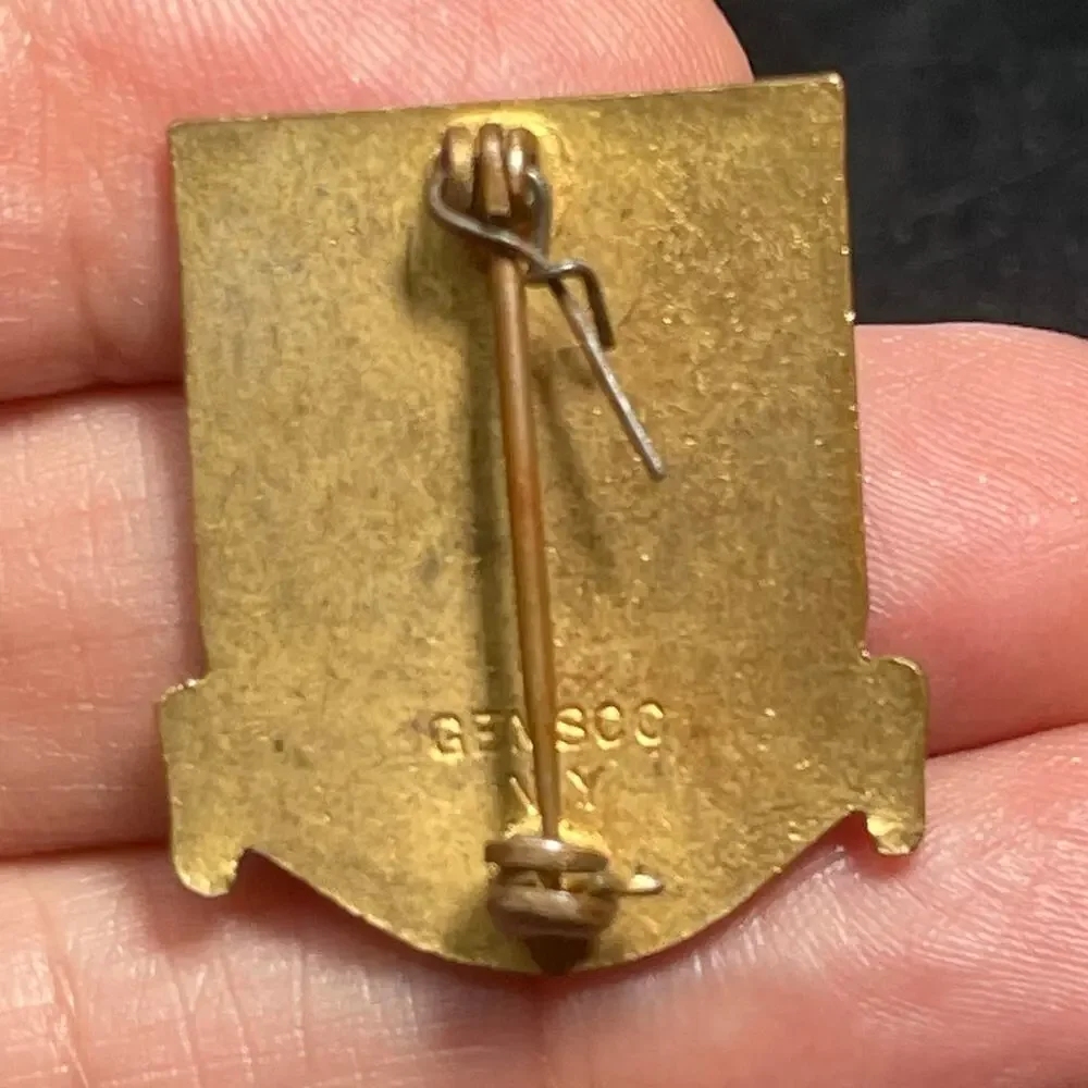 WW2 USAAF Army Air Force Technical School DI DUI Crest Sustineo Alas Brooch Pin